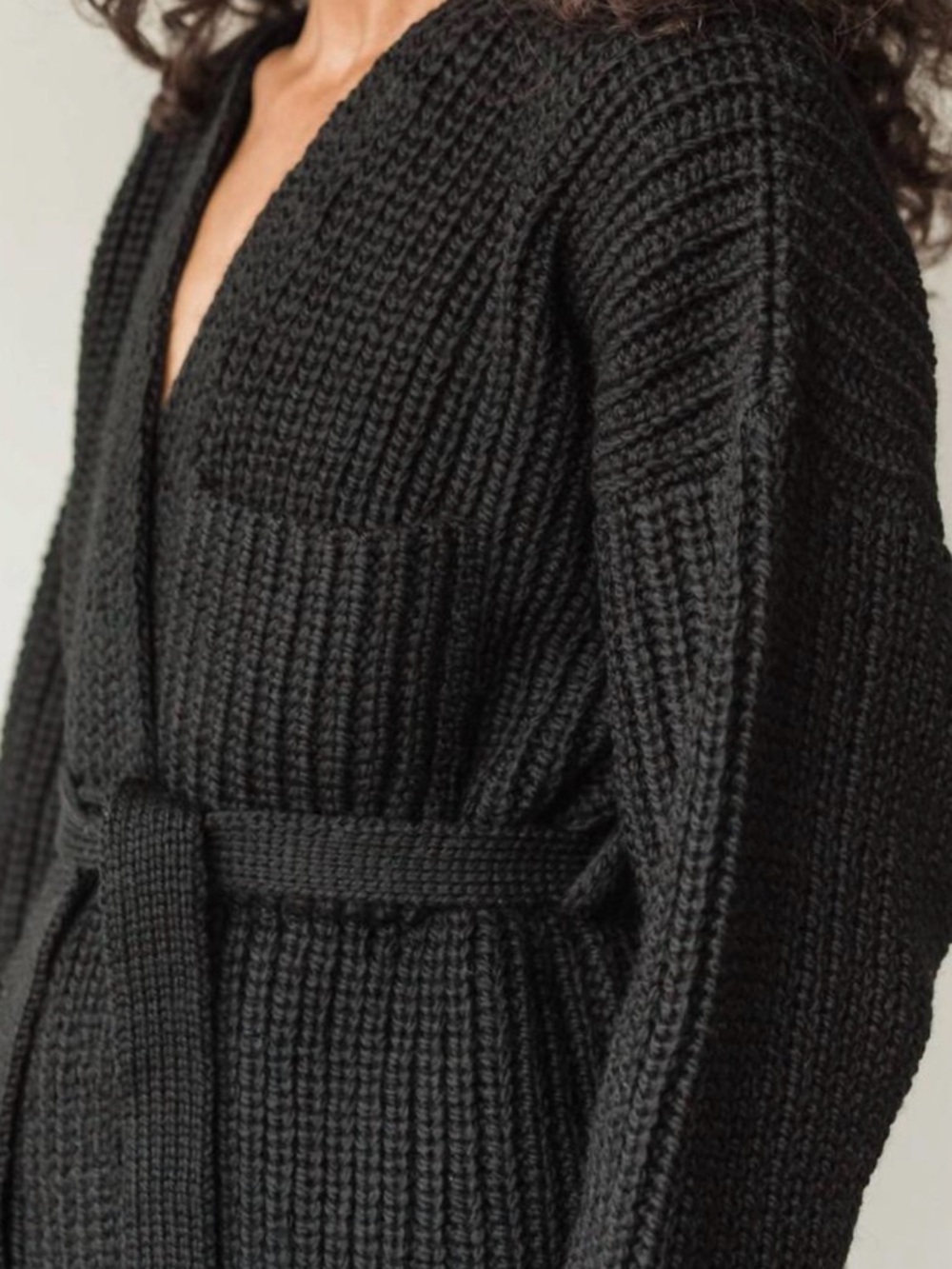 First Rite Black Ribbed Knit Sweater - Picture 3 of 6